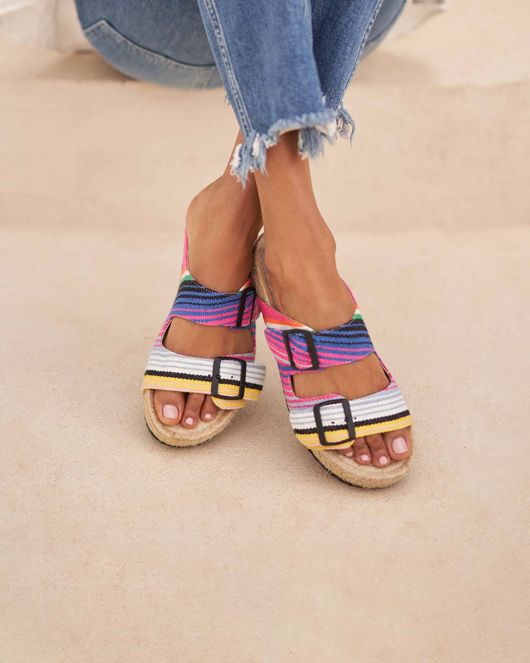 Nordic Sandals - Multicolor Stripes