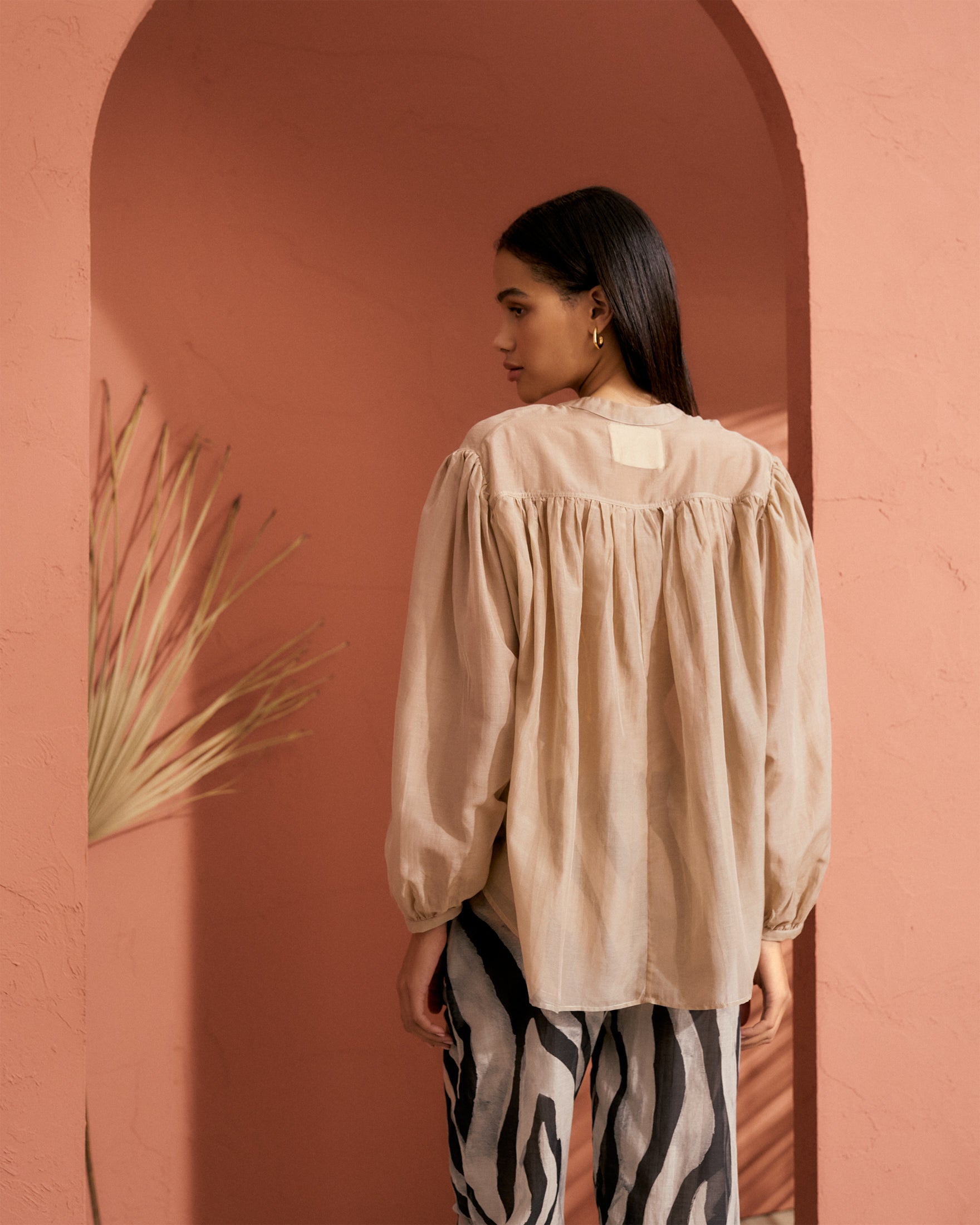 Baja Shirt - Cotton-Silk Voile - Sand