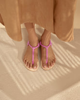 Suede Leather Sandals - Women’s Shoes | 