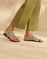 Raffia & Leather Leather Sandals - New Arrivals | 