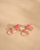 Raffia Stripes Leather Sandals - Prezzi Speciali|Scarpe Donna | 