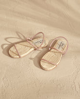 Crystal Embellished and Jute<br />Two Bands Sandals - All | 