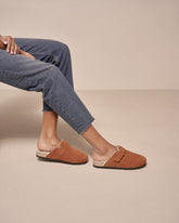 Suede With Faux Fur Clog Mules With Fur - Summer Holiday Promo | 