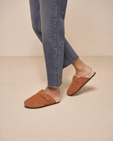 Suede With Faux Fur Clog Mules With Fur - Summer Holiday Promo | 