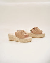 Soft Suede Platforms With Knot | 