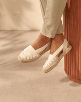 Canvas With Grosgrain<br />Open-Side Flat Espadrilles | 