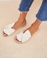 Organic Hemp Sandals With Knot - Women’s Shoes | 